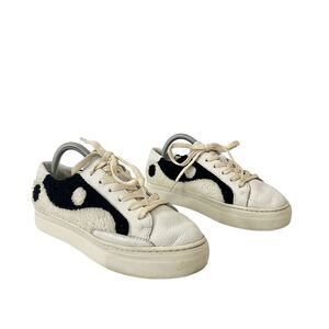 Soludos Womens Size 8.5 Ying Yang Woven Knit Platform Sneakers